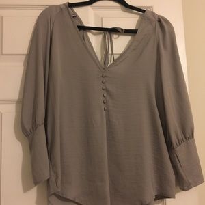 Express Blouse ( silver satin)